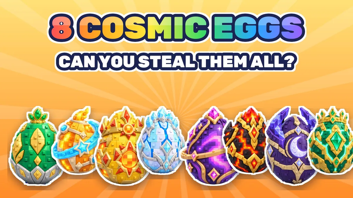 Восемь космических яиц из Steal a Cosmic Egg